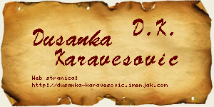 Dušanka Karavesović vizit kartica